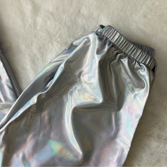 Silver Metallic Joggers - Picture 4 of 7